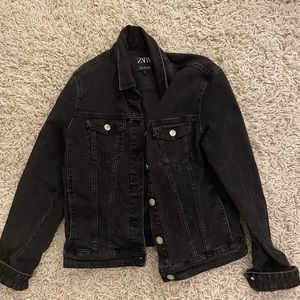 Zara black jean jacket